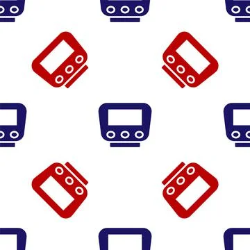 Blue and red Bicycle speedometer icon isolated seamless pattern on white イラスト素材