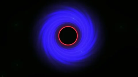 Blue and red circular scientific pattern. Stock Footage 335348378