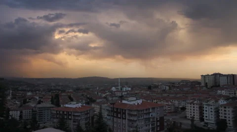 Blue and Red Clouds Video stock 34558192