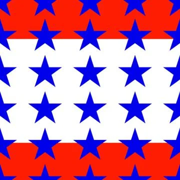 Blue and red colored seamless star pattern / background Stock Illustration