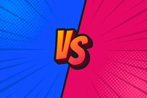 Blue and Red Fighter Background Versus Screen, Vector Illustration 스톡 일러스트
