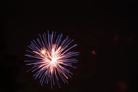Blue and Red Firework Stock Photos