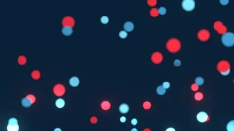 Blue And Red Glitter Particles Gracefully Floating Through The Air. Видео 289697566