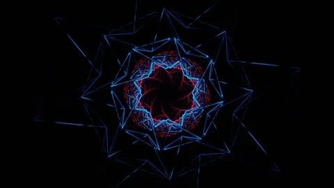 Blue and Red Glossy Movable Spiral Grid Background VJ Loop in 4K Stock Footage 272459660