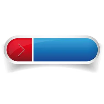 Blue and red glossy web bar button vector 스톡 일러스트