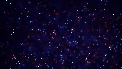 Blue and red glowing particles 库存插图