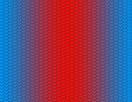Blue and red gradient snake skin pattern, heart shape scale 스톡 일러스트