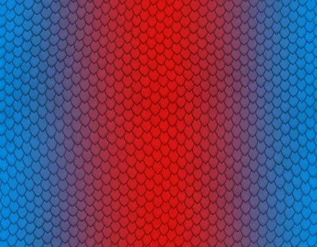 Blue and red gradient snake skin pattern, sharp scale 스톡 일러스트