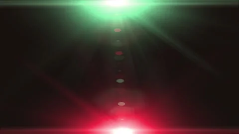 Blue and red light in black from above and below Stock-Footage 314237294
