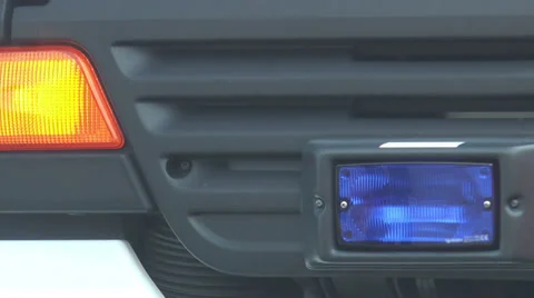 Blue and red light on fire truck flashing Stock Footage 29668630