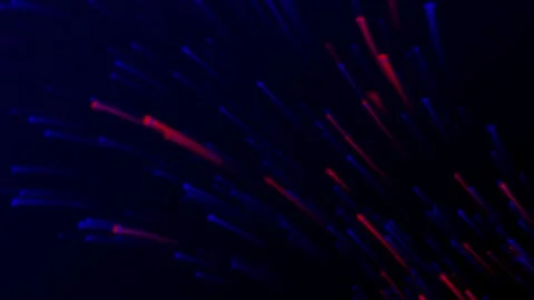 Blue and red light streaks create an energetic atmosphere. Stock Footage 286407328