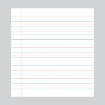 Blue And Red Lined Notebook Page Stock Illustration