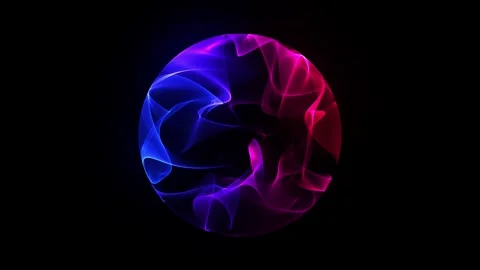 Blue and red liquid bright sphere on isolated background. Police siren. Red.. Video stock 287377794