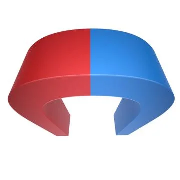 Blue and red magnet イラスト素材