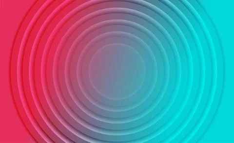 Blue and red minimal circles abstract luminous tech background 库存插图