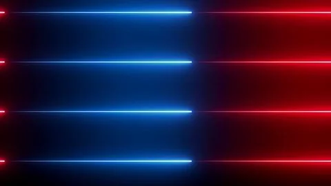 Blue and red neon lines Stock Illustration