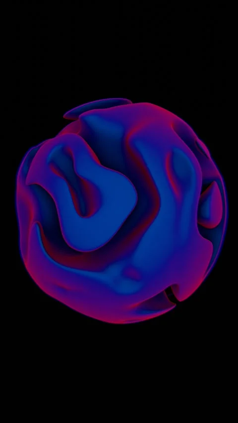 A blue and red object on a black background Stock Footage 309929115