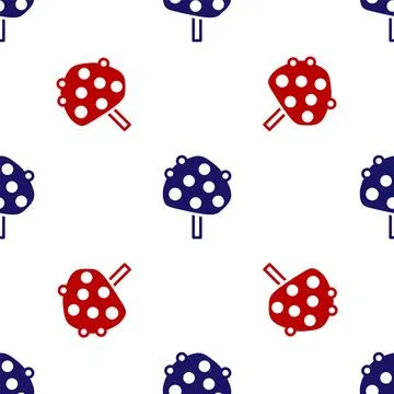 Blue and red Orange tree with fruits icon isolated seamless pattern on white  Stock Illustration