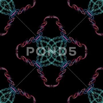 Blue and red pattern seamless background Stock Illustration