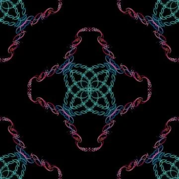 Blue and red pattern  seamless background Stock Illustration