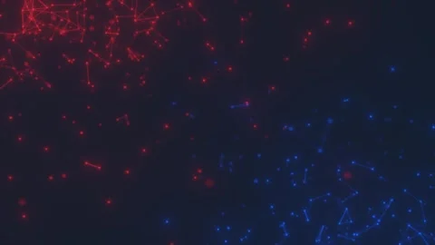 Blue and Red Plexus Stock Footage 263849055