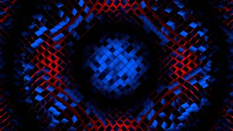 Blue and Red Random Shapes Waves Background VJ Loop in 4K Stock Footage 308069446
