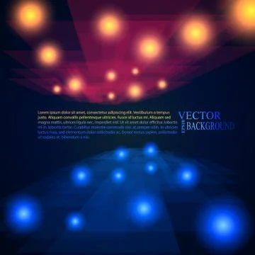 Blue and red rays abstract mosaic perspective background Stock-Illustration