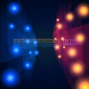 Blue and red rays abstract mosaic perspective background Stock Illustration