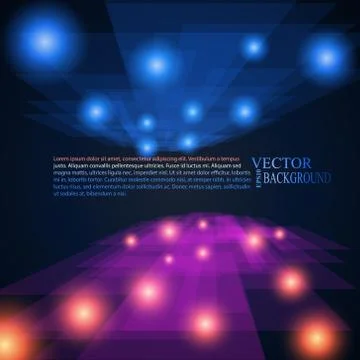 Blue and red rays abstract mosaic perspective background Stock-Illustration