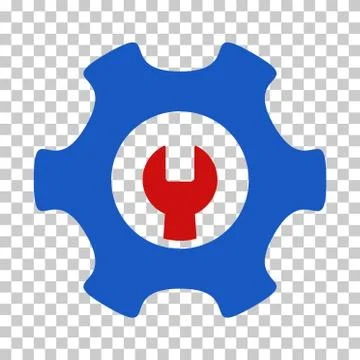 Blue and Red Service Tools Interface Toolbar Pictogram Illustrazione stock