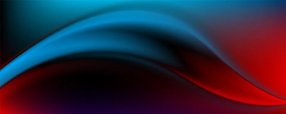 Blue and red soft smooth wave abstract elegant background Stock Illustration