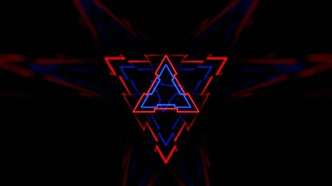 Blue and Red Strobe Light Effect in Abstract Tunnel Background VJ Loop in 4K Stock Footage 314363788