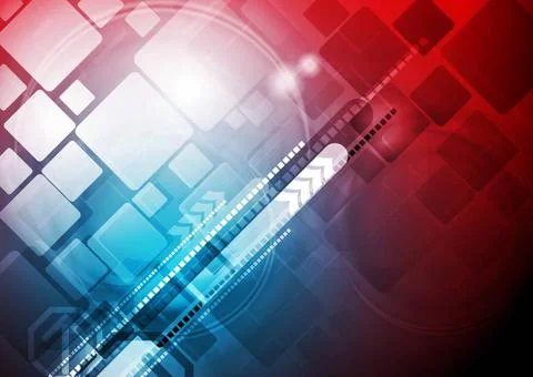 Blue and red technology background. Eps 10 vector Blue and red technology ... Stock Photos