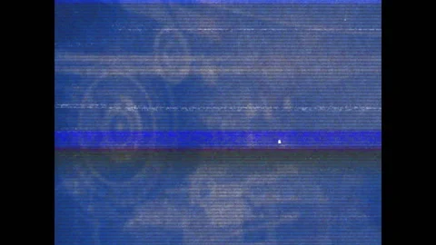 Blue and red textured pattern with circular and linear elements in animation Video stock 303453953