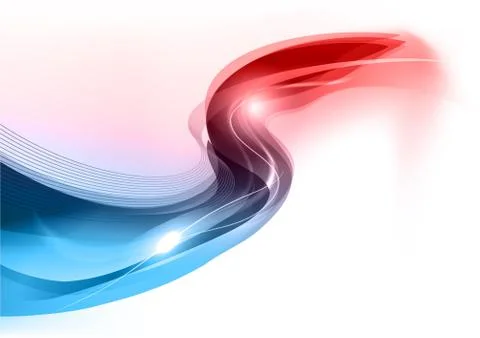 Blue and red wave Stock Illustration