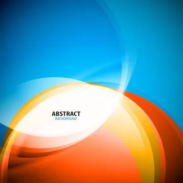 Blue and red wave lines business template Stock Illustration