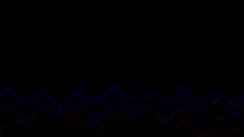 Blue and red waves on a black background. Stock Footage 250560843
