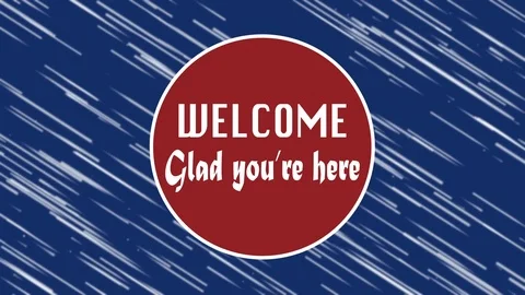 Blue And Red Welcome With White Lines Stock Footage 76623661