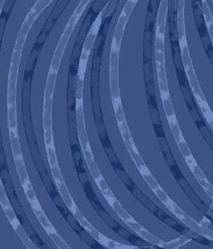 Blue and Rust Curved Concentric Wave Pattern Stock Illustration