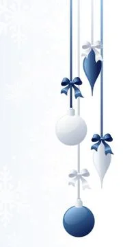 Blue and silver christmas Stock Illustration