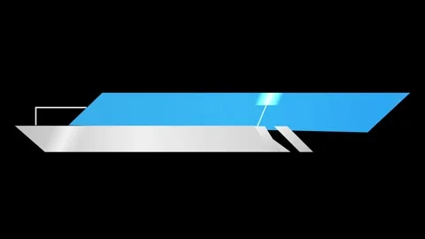 Blue and Silver Lower Third Graphic with Animated Light Shine for Broadcast and 動画素材 347263425