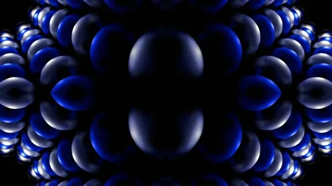 Blue and Silver Reverse Rotate Glossy Balls Kaleidoscope Background VJ Loop  Stock Footage 327969656