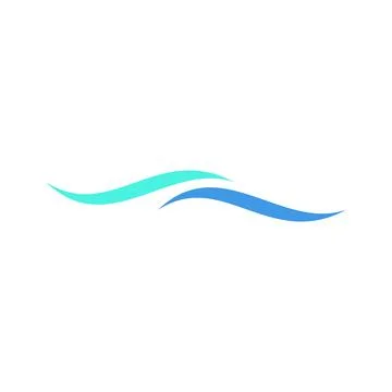 Blue And Teal Wave Icon 스톡 일러스트