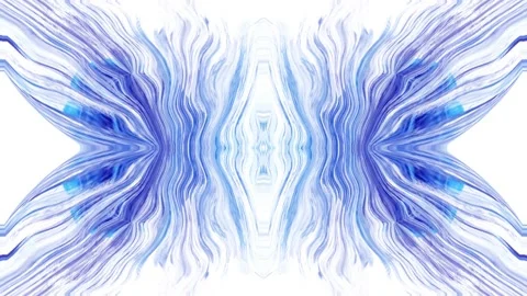 Blue and violet flowing liquid waves abstract motion blurred background. Stock Footage 152241142