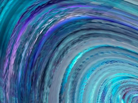 Blue and violet flowing liquid waves abstract motion blurred background. Stock Illustration