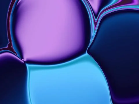 Blue and violet flowing liquid waves abstract motion blurred background. Stock Illustration