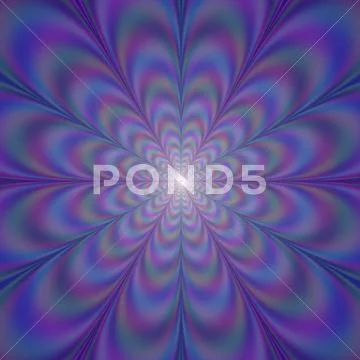 Blue and Violet Light Rosette Stock Illustration