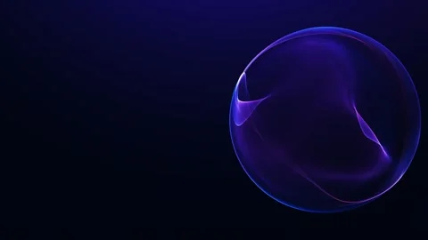 Blue and violet machine learning orb glows beside generous copy space, prov.. Stock Footage 337611128