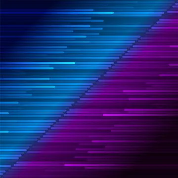 Blue and violet minimal lines abstract futuristic tech background Stock Illustration