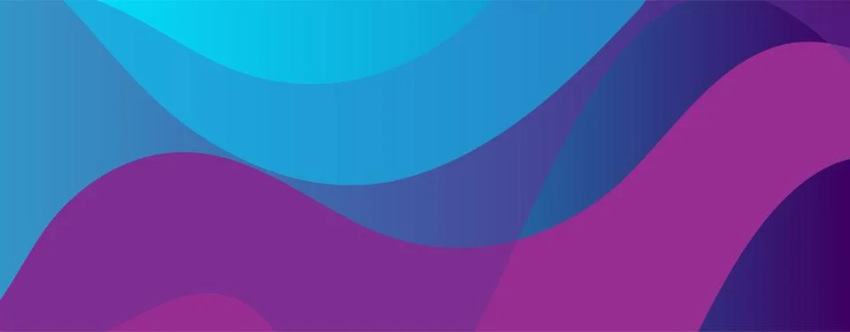 Blue and violet minimal waves abstract background Stock Illustration